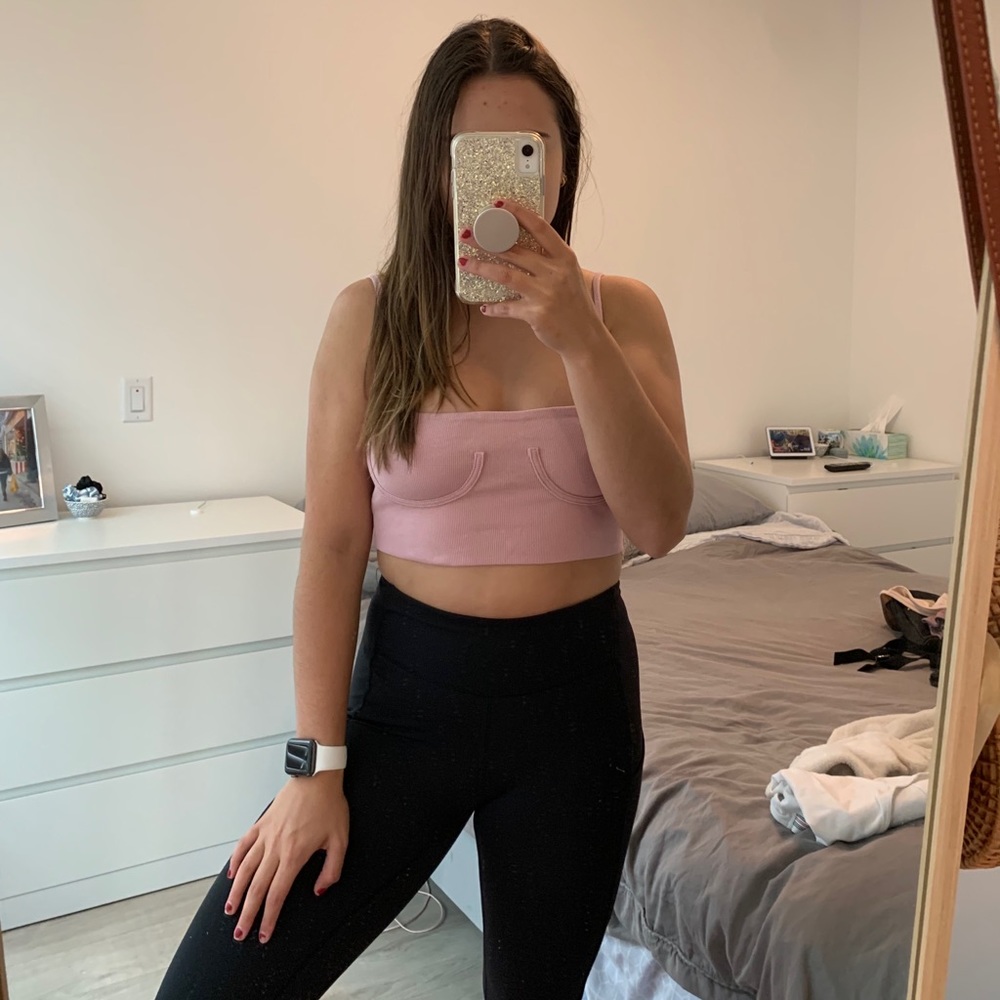 Pink crop top